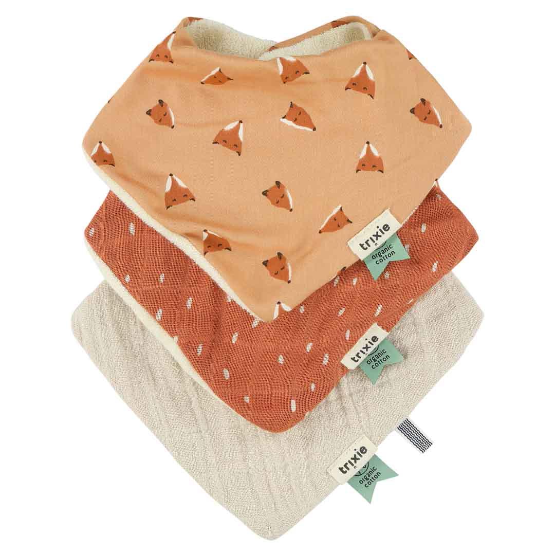 Babero bandana 3-pack mix - Fierce Fox